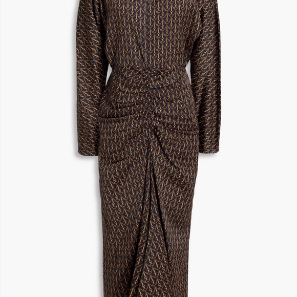 Veronica Beard Black and Gold Long Sleeve Dress